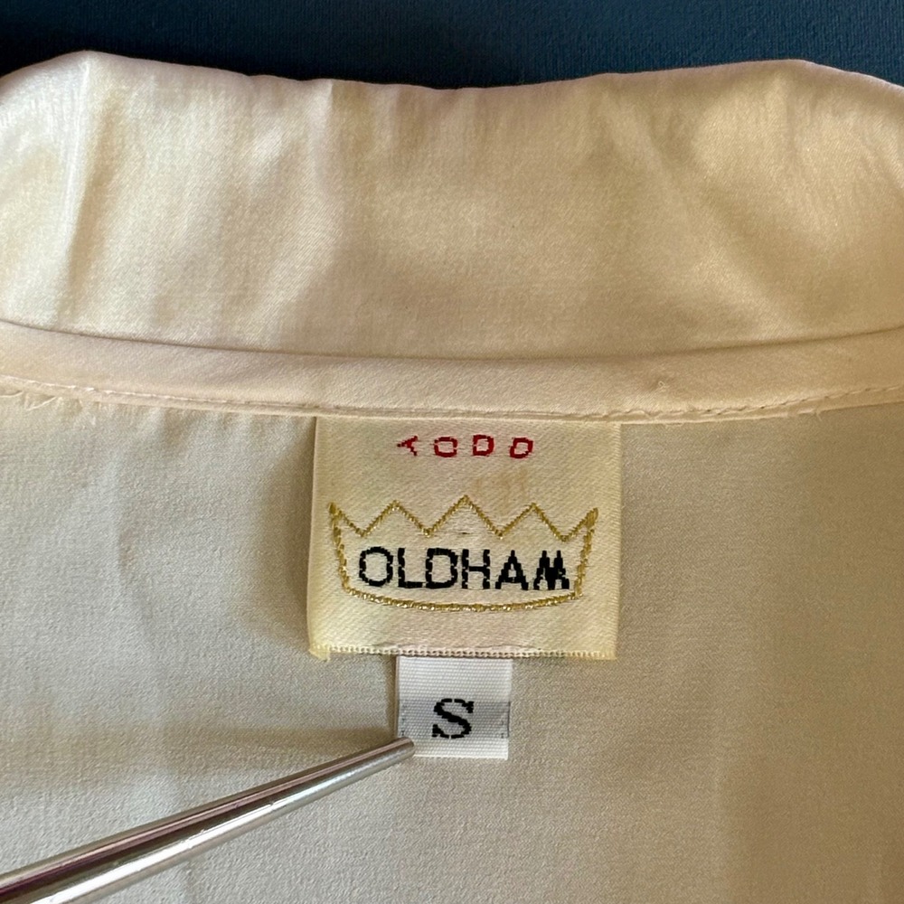 New w Tags - 1990s Todd Oldham Cream Silk Blouse | Size Small | Rare Deadstock - Picture 5 of 13
